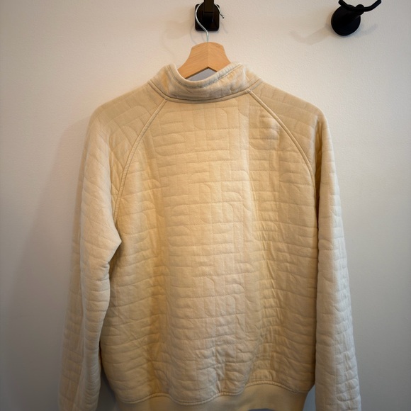 The North Face Women’s Quilted Half-Zip Pullover Sweatshirt - Cream - Picture 2 of 4